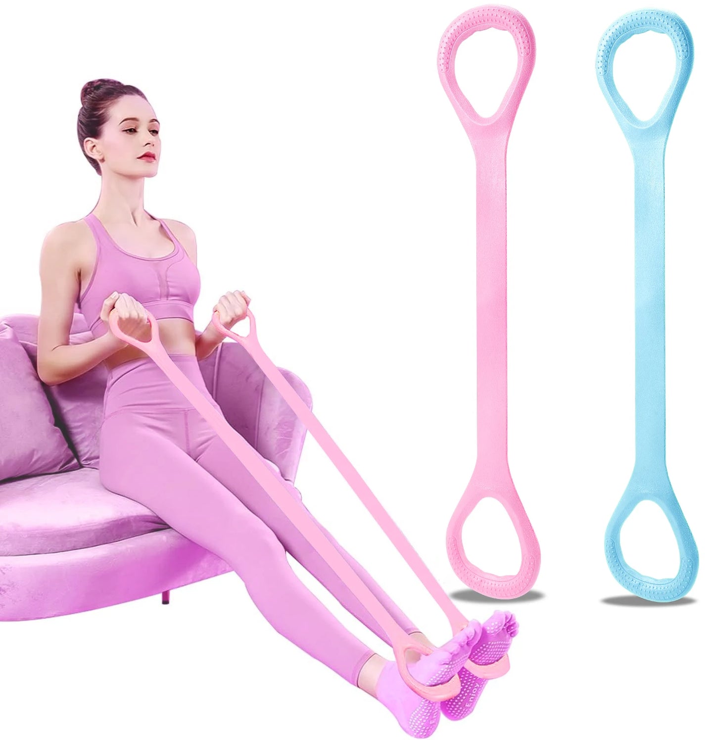 8 Fitness Workout Resistance Band Arm Back Shoulder Exercise Elastic Training Band Yoga Pilates Physical Therapy Equipment