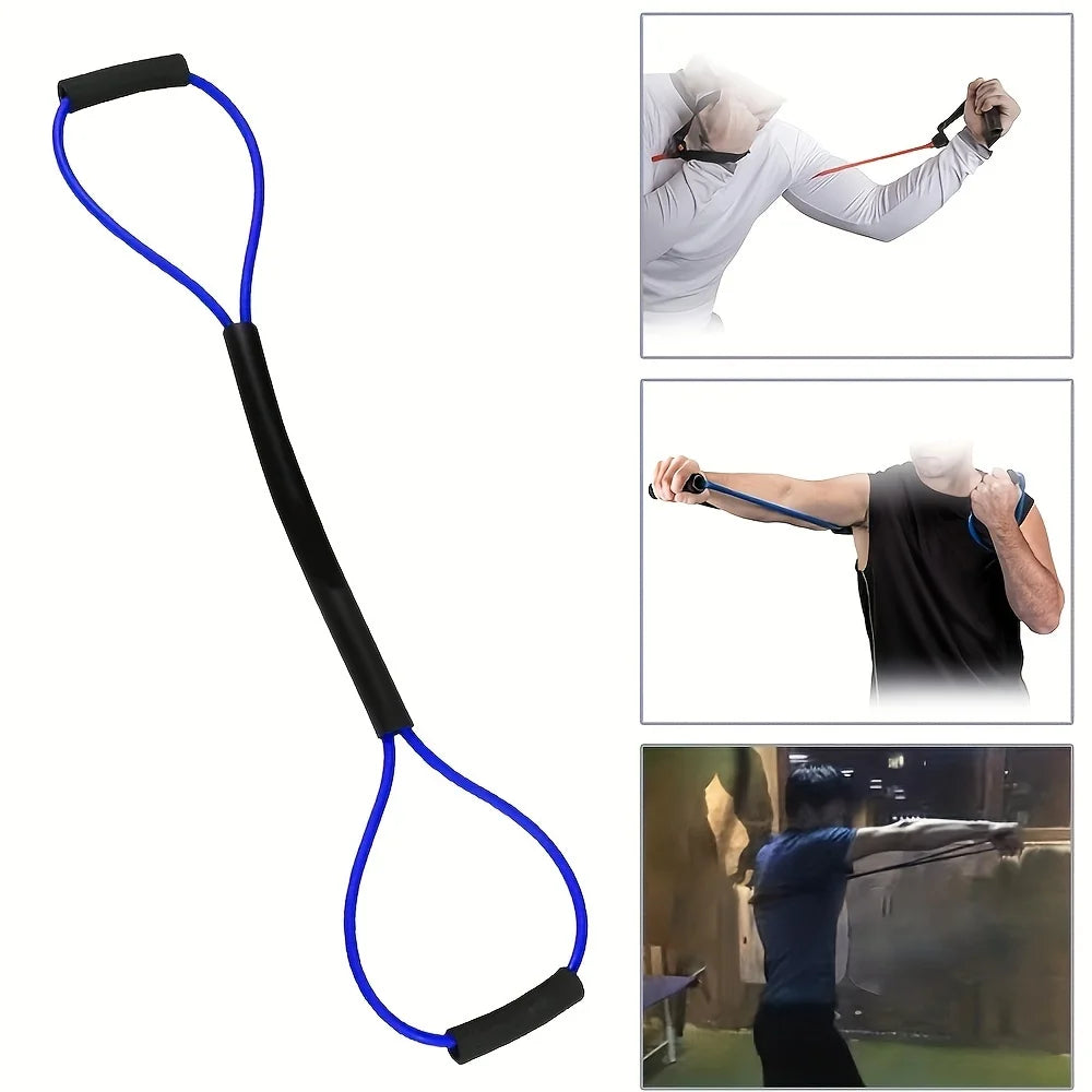 8-Shaped Boxing Tension Belt, Get Fit with Rubber Resistance Band, Men and Women's Outdoor Gym, Karate, Boxing,Yoga and Pilates