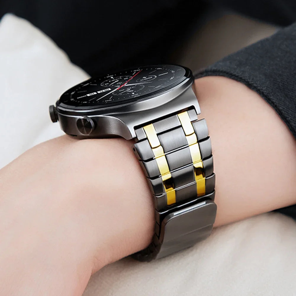 22mm Magnetic Stainless Steel Band For Huawei Watch 4Pro GT 3 4 46mm Ultimate Strap For Amazfit gtr4/GTR 47mm Business Bracelet