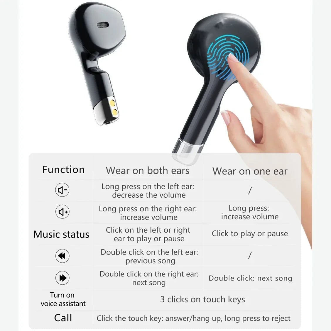 Smart Watch Men With Ear Buds 2 Inch NFC Make Call Ultra Sport Pedometer Fitness For Android Ios Phone