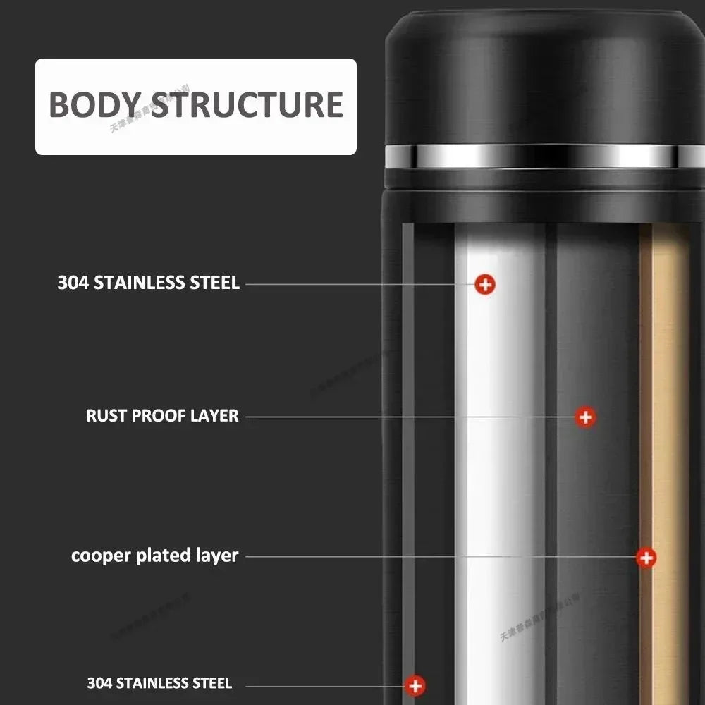 500ml 304 Stainless Steel Thermos Bottle Smart Cup Digital with Temperature Display Long-lasting Heat Mugs Travel Water Bottles