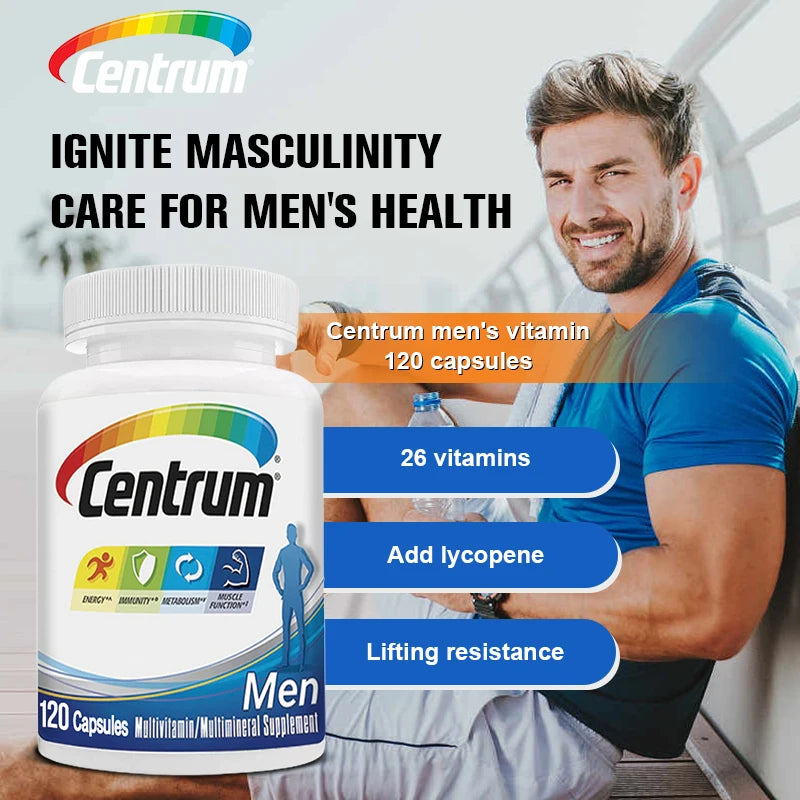 Men's multivitamin/multimineral supplement with vitamin D3, B vitamins and antioxidants to support fat metabolism