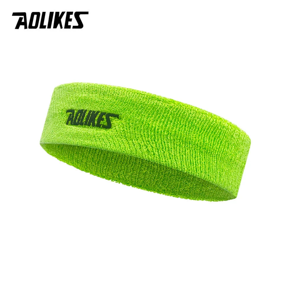 AOLIKES High Quality Cotton Sweat Headband For Men Sweatband women Yoga Hair Bands Head Sweat Bands Volleyball Tennis