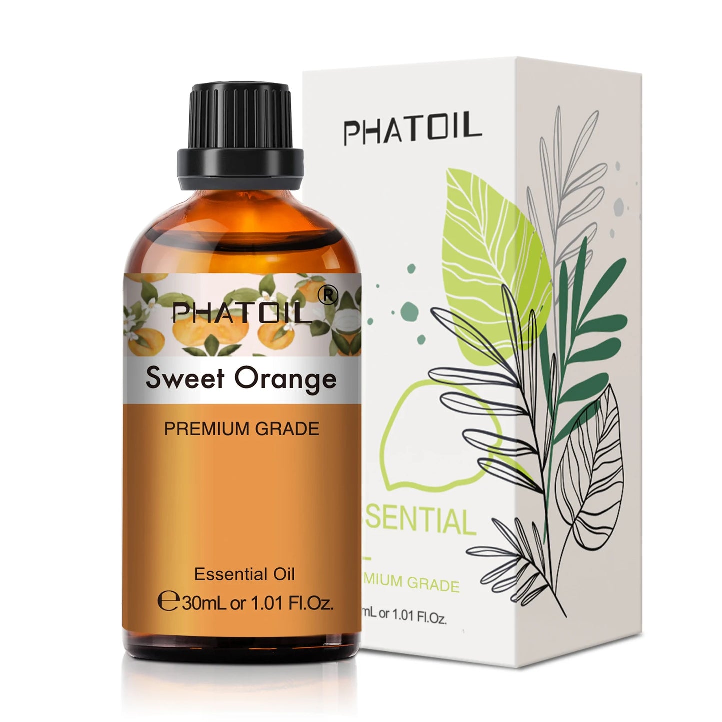 PHATOIL 1PCS Aromatherapy Essential Oil 30ml Lemon Eucalyptus Spearmint Australian Tea Tree Juniper Rose Aroma Essential Oils