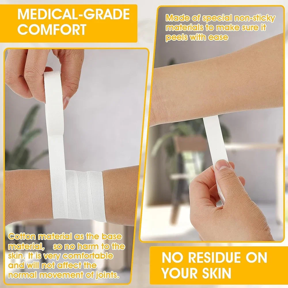 1/2/3 Rolls Finger Tape Skin-Friendly Fingers Athletic Sports Tape for Baseball Lacrosse Gymnastics Injury Wrap Protection