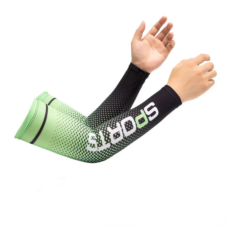 New Ice Silk Sleeve Sunscreen Cuff UV Sun Protection Arm Sleeves  Anti-Slip Men Women Long Gloves Outdoor Cool Sport Cycling