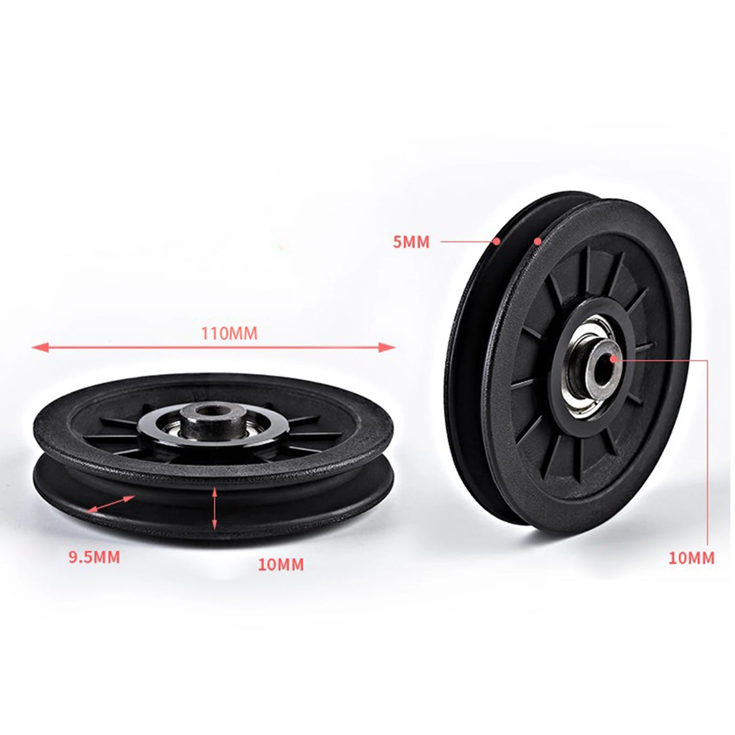 Fitness Pulley Wheel Parts Convenient Wear Resistant Accessory Universal for Cable Machine Pulley System Home Gym Attachments