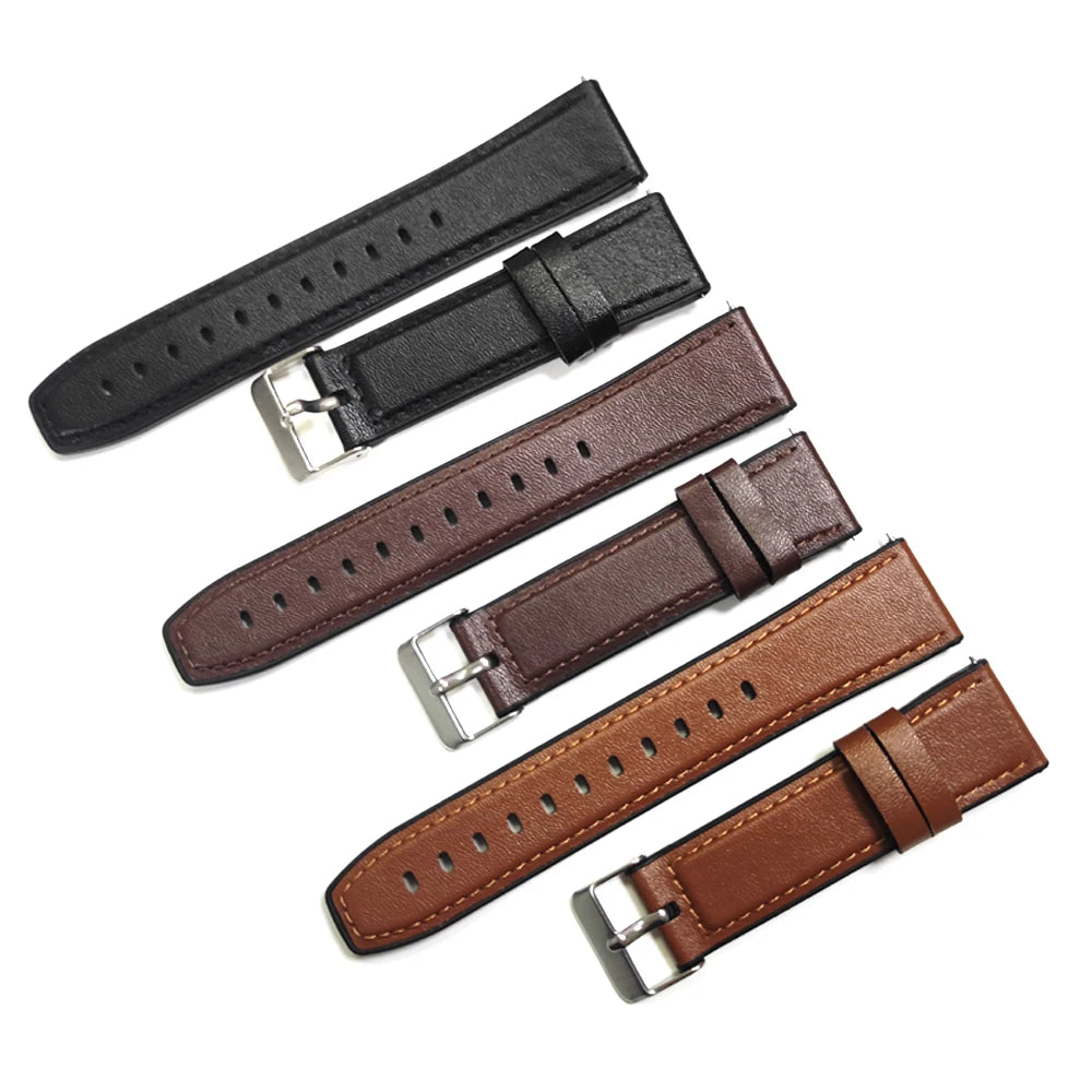 22mm Leather Strap For Huawei Watch GT5 GT 5 Pro 46mm Smart Watch Band Huawei GT 4 3 2 GT4 GT3 Pro 46mm Women Man Watch Bracelet