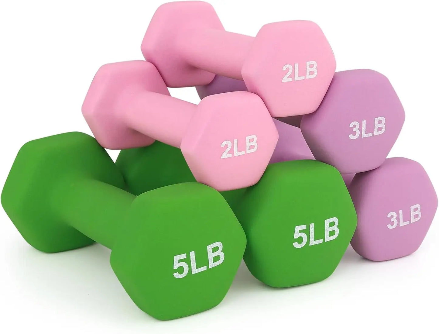 Dumbbell Set Anti SlipCoated Hexagon Hand Weights for Home Gym Equipment Workouts Strength Training