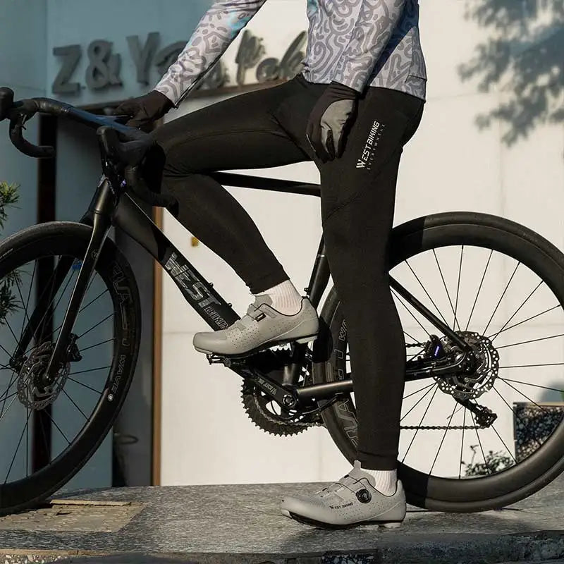 WEST BIKING Thermal Fleece Cycling Bibs Pants Autumn Winter Bicycle Tights Trousers Keep Warm Bike Pad Pants Men Women 0-20°C