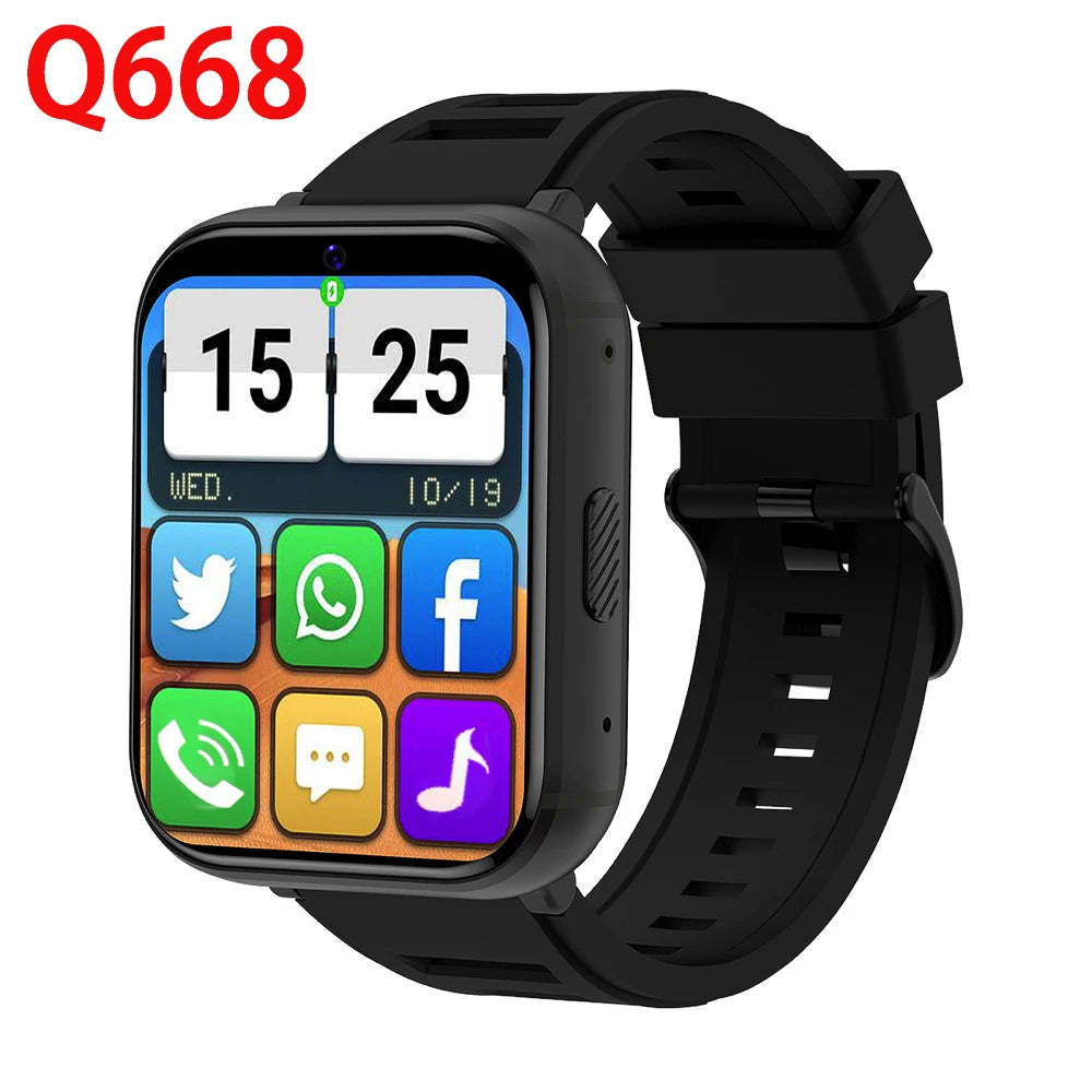 2024 RAM 4GB ROM 64GB 1.99 Inch 4G Call Smart Watch GPS Wifi SIM Dual Camera Heartrate Testing Waterproof Sports Men Smartwatch