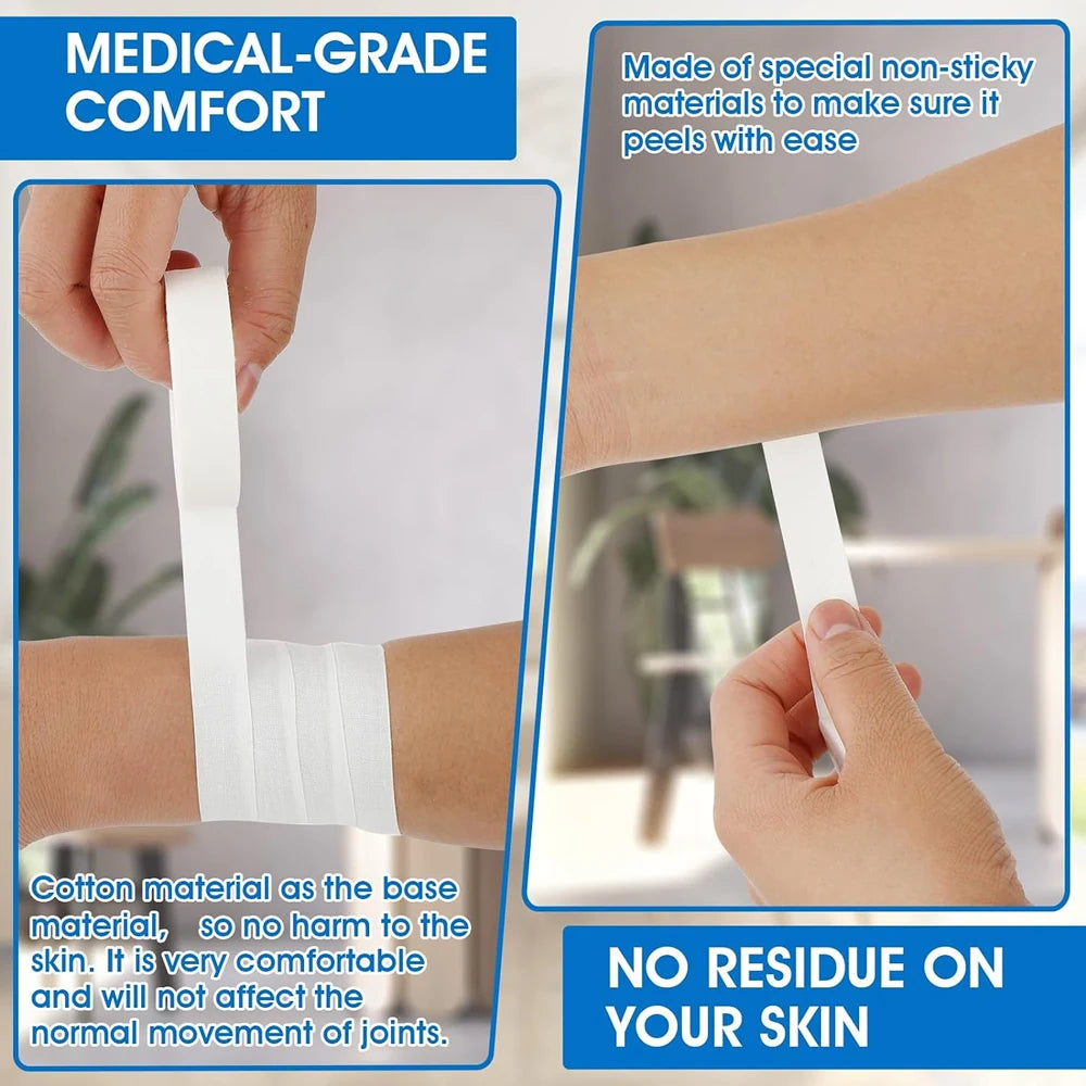 White Sports Athletic Adhesive Fingers Tape for Weight Lifting Volleyball Boulder Climbing Basketball GYM Training Skin-Friendly