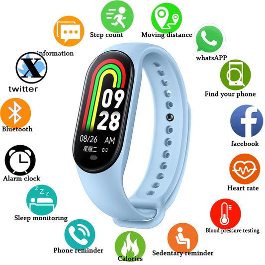 M6 Smart Watch Color Screen Step Counting Multi Sport Fitness Mode Message Reminder Photography Music Remote Control Smart Band