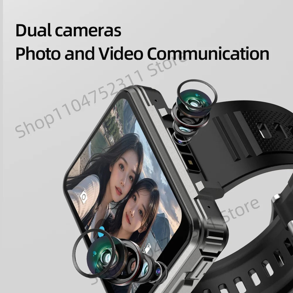VP999 4G Smart Watch 2.4inch Large Amoled Smartwatch With Dual Camera GPS WIFI Sim Card Slot Play Game Video Calling App Store