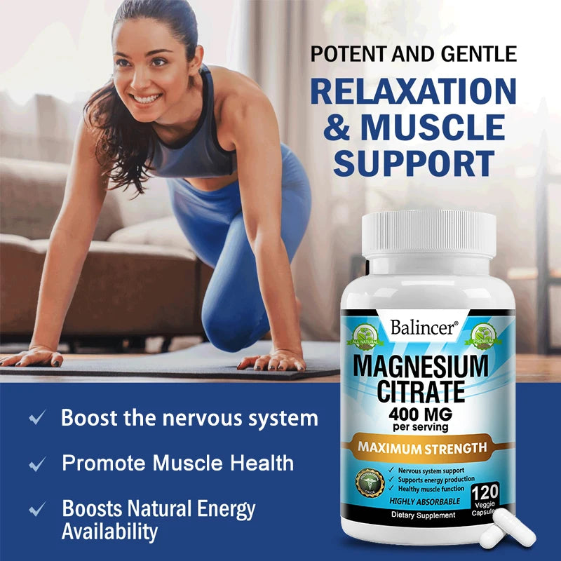 Magnesium Supplementation - Promotes Proper Muscle, Heart and Bone Support, Nutrient Metabolism, Bone Health
