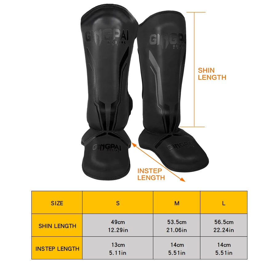 Professional Kickboxing Leg Guard Muay Ankle Protector Sparring MMA Shin Boxing Thickened Fighting Gear Ankle Protective