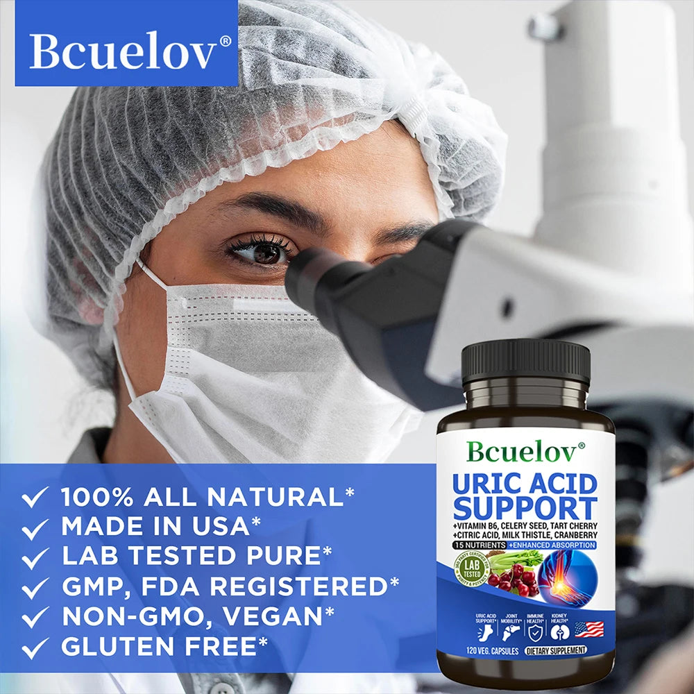 Uric Acid Cleanse Detox Capsules - Helps Promote Healthy Uric Acid Levels, Joints, Muscles, Supports Kidney and Liver Health