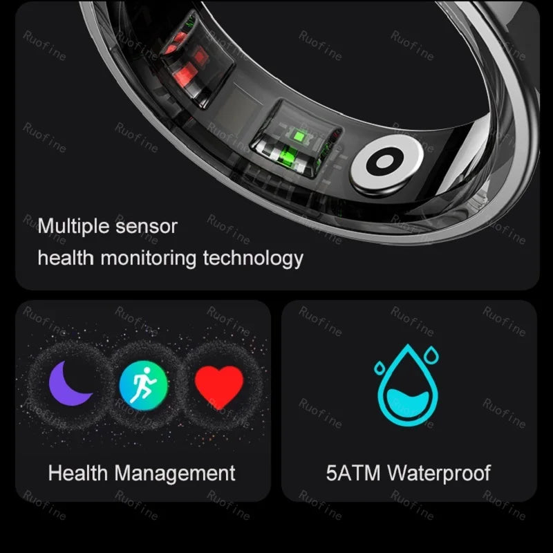 Qring R09 R06 Fitness Tracker Waterproof Connected Ring Man Remote Control Electronic Swimming Pool New Arrival Smartring 2024