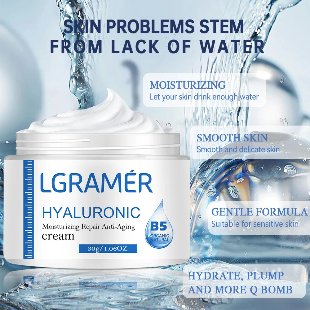 Face Cream Hyaluronic Acid Collagen Reducing Fine Lines Facial Care Anti Wrinkle Moisturizing Brightening Skin Tone Night Creams