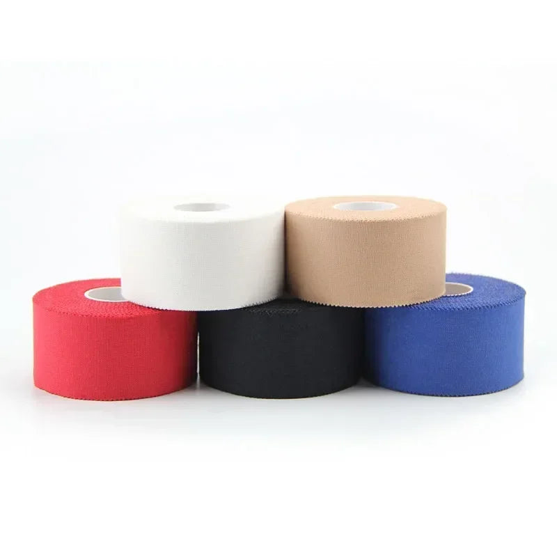 1pc Athletic Sports White Cotton Tape Sawtooth Adhesive Bandage for Muscle Knee Wrist Fingers Wrap Protection Muscle Support