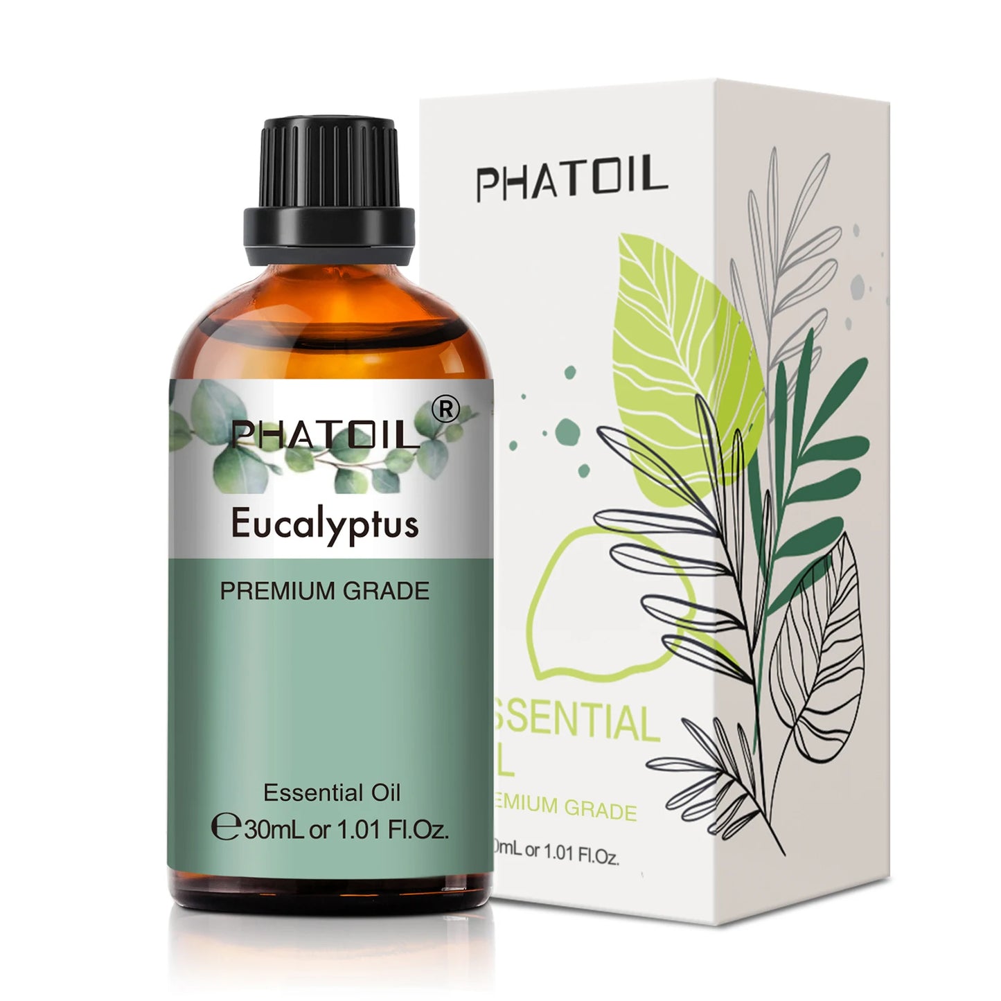 PHATOIL 1PCS Aromatherapy Essential Oil 30ml Lemon Eucalyptus Spearmint Australian Tea Tree Juniper Rose Aroma Essential Oils
