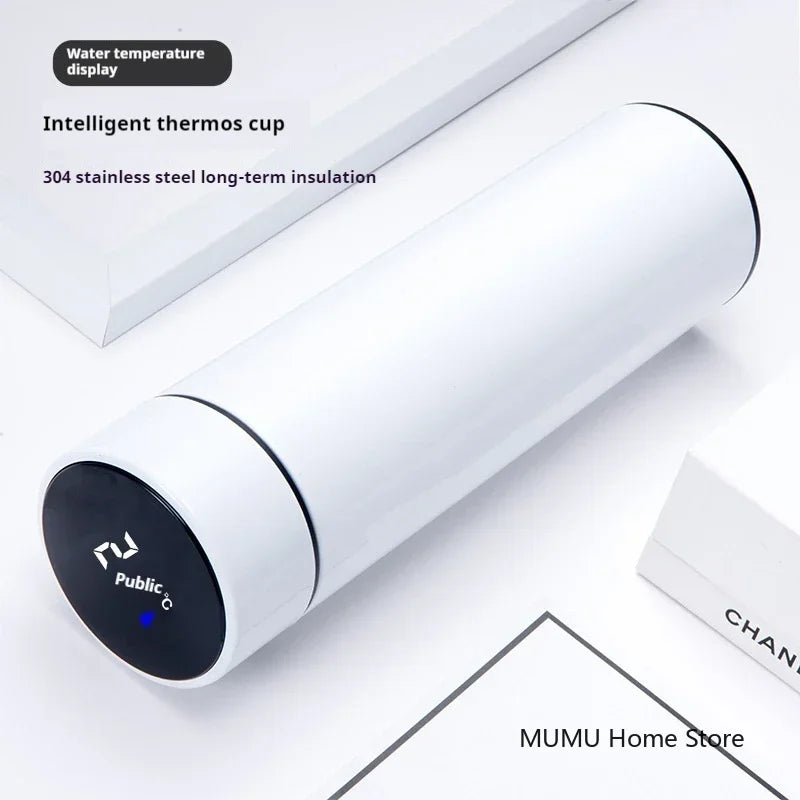 500ML Intelligent Temperature Thermos Bottle Stainless Steel Insulated Cup Portable Vacuum Flask Keeps Cold and Heat Thermal Mug