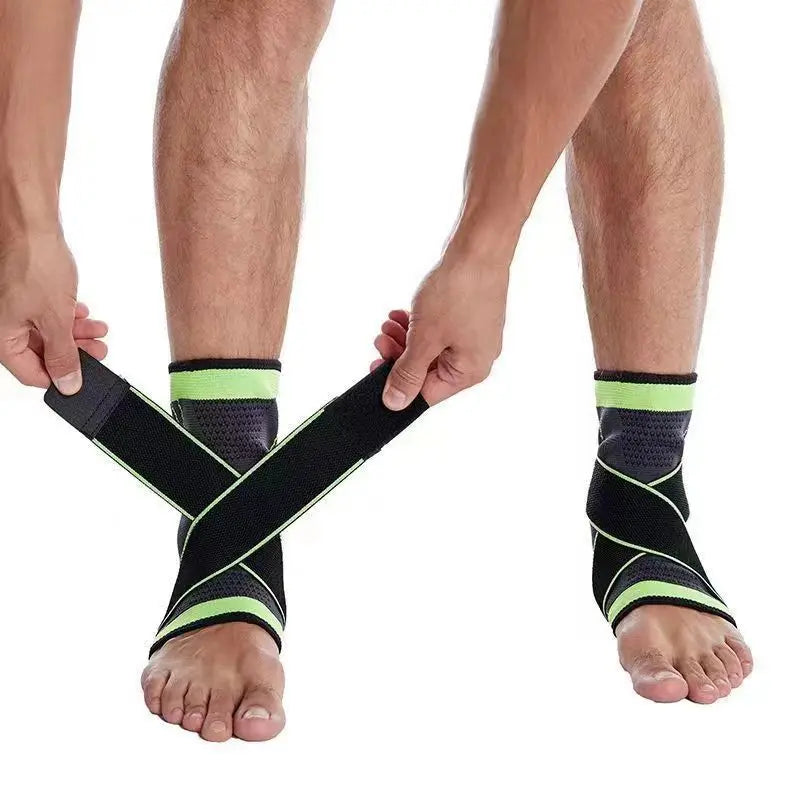 Adjustable Ankle Support Compression Ankle Brace Protector for Running Soccer Basketball Nylon Knitted Gym Bandage Ankle Strap