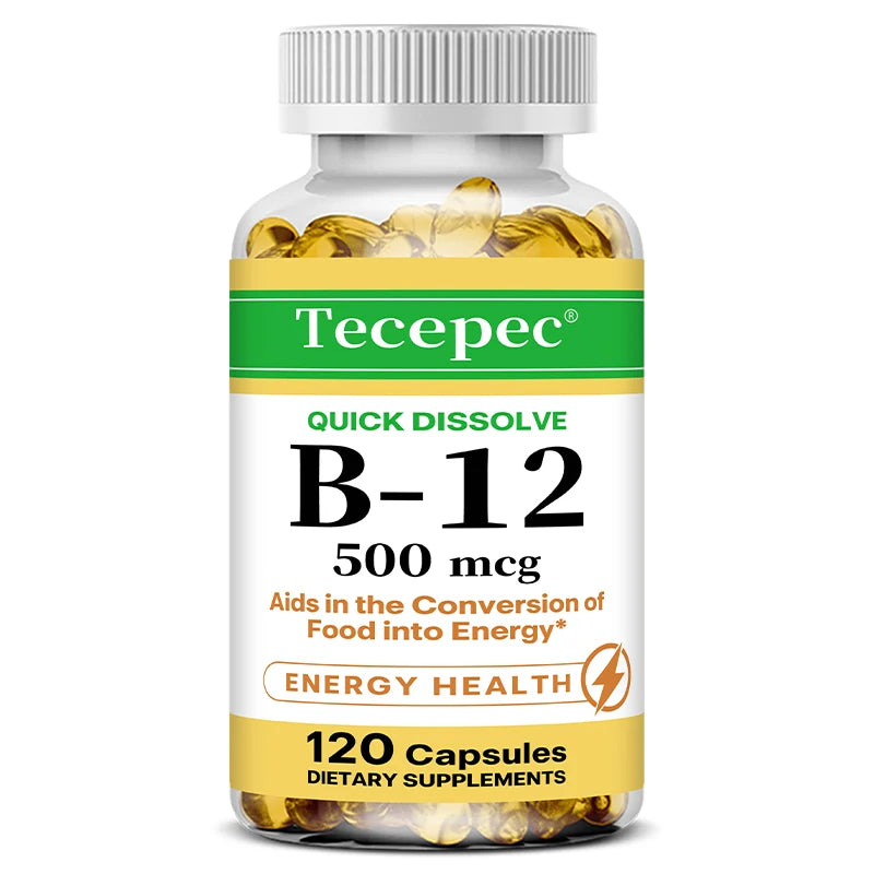 Vitamin B-12 - supports energy metabolism, nervous system, cellular health, heart, immunity and red blood cell formation