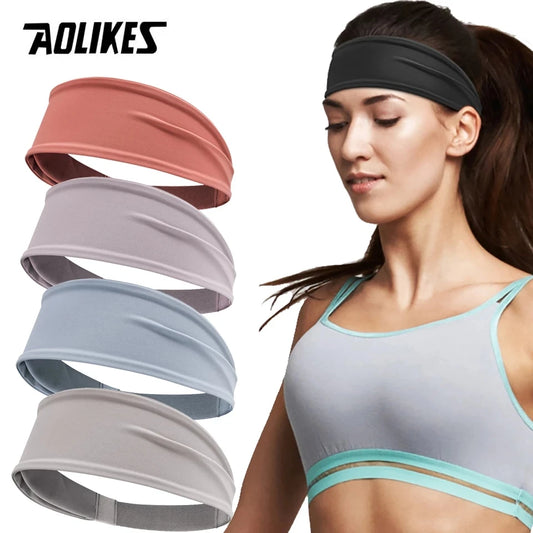 AOLIKES Sport Headbands for Men Women Non-Slip Moisture Wicking Workout Sweatband Fitness Running Cycling Football Yoga Hairband