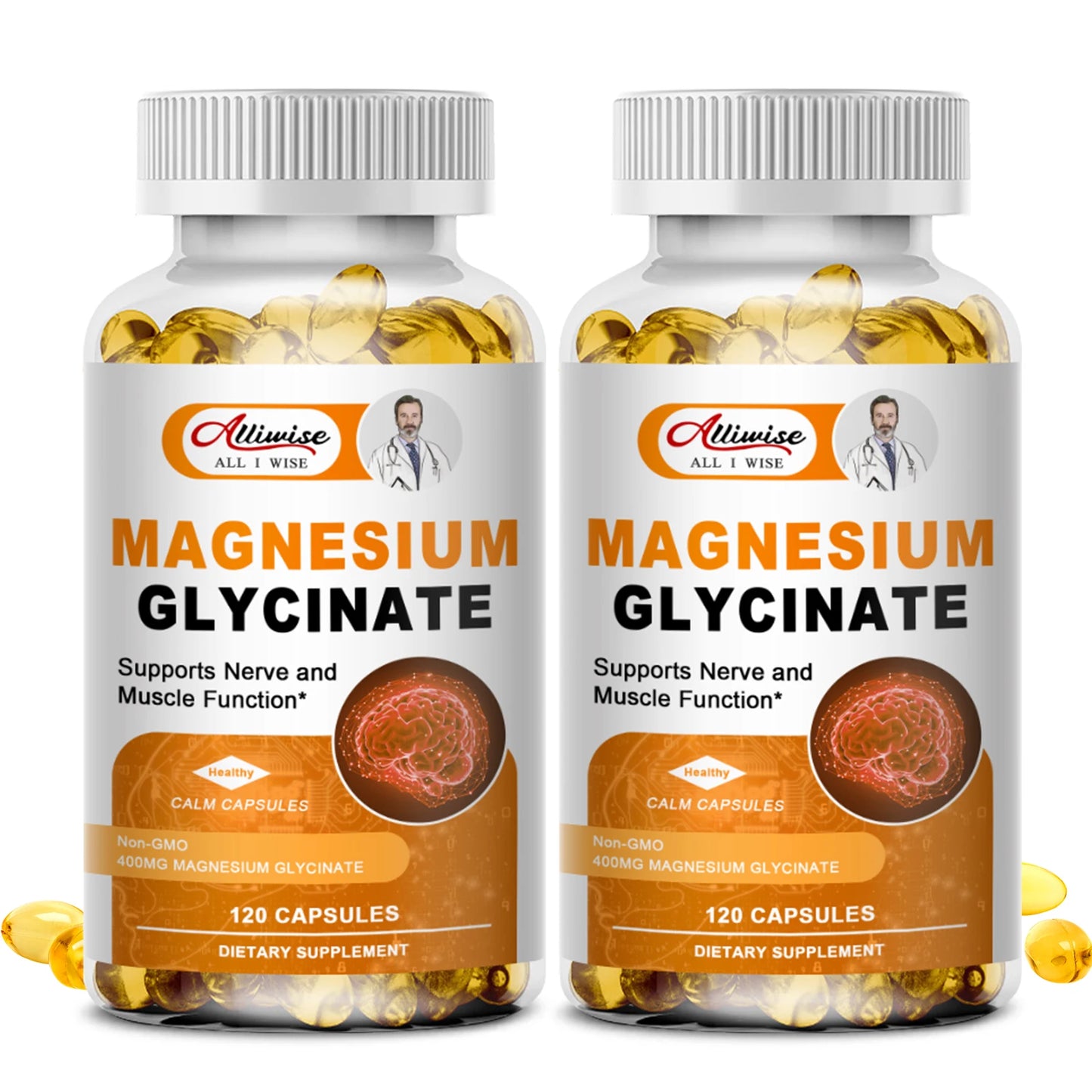 Magnesium Glycinate Supplement 500mg with Zinc,Vitamin D3 B6 High Absorption Support for Women & Men Non-GMO Veggie Capsules