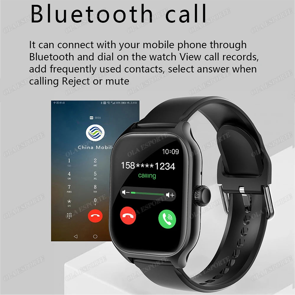 2025 New Smart Watch Women Men Android IOS Phone Bluetooth Call Blood Oxygen Blood Pressure Monitor smartwatch for Xiaomi Huawei