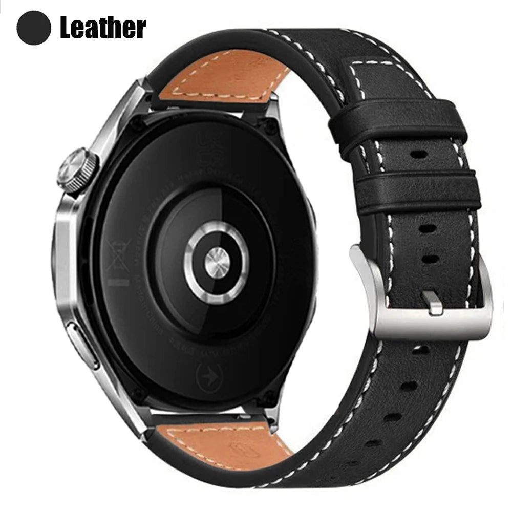 22mm Leather Strap For Huawei Watch GT5 GT 5 Pro 46mm Smart Watch Band Huawei GT 4 3 2 GT4 GT3 Pro 46mm Women Man Watch Bracelet