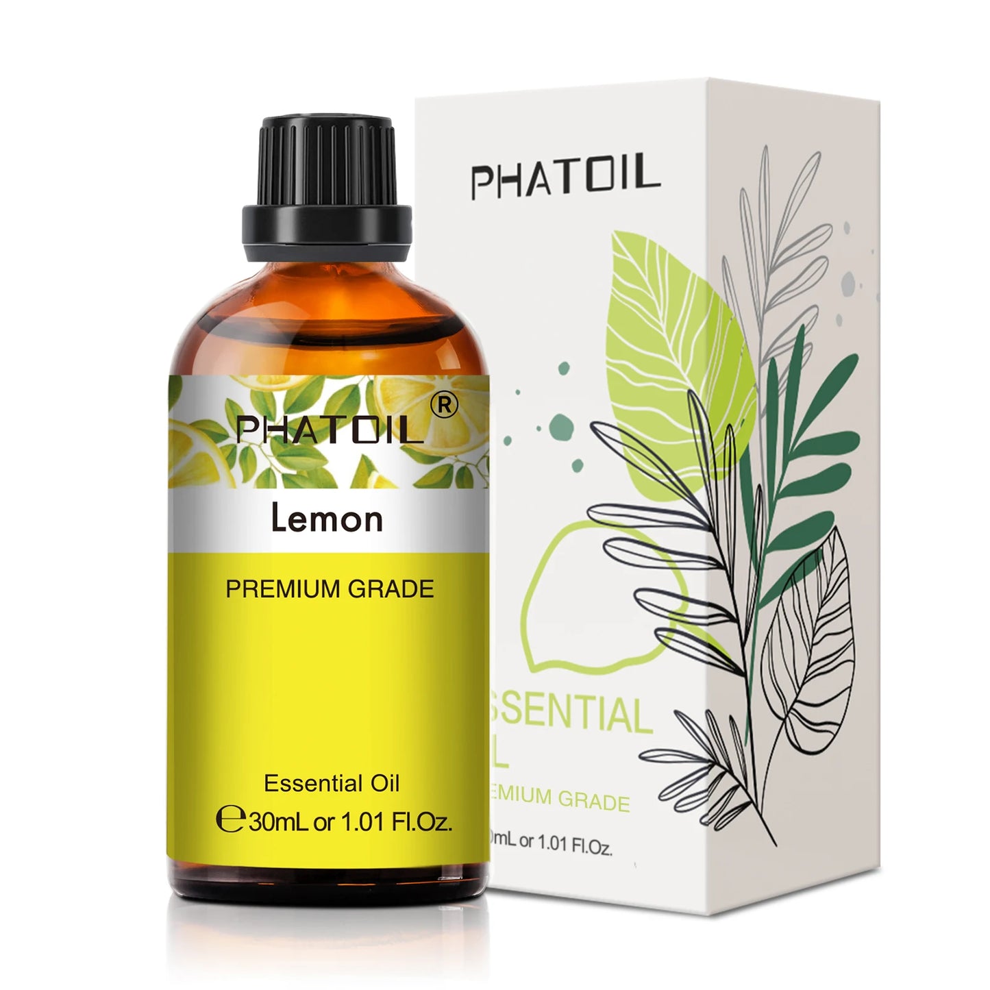 PHATOIL 1PCS Aromatherapy Essential Oil 30ml Lemon Eucalyptus Spearmint Australian Tea Tree Juniper Rose Aroma Essential Oils