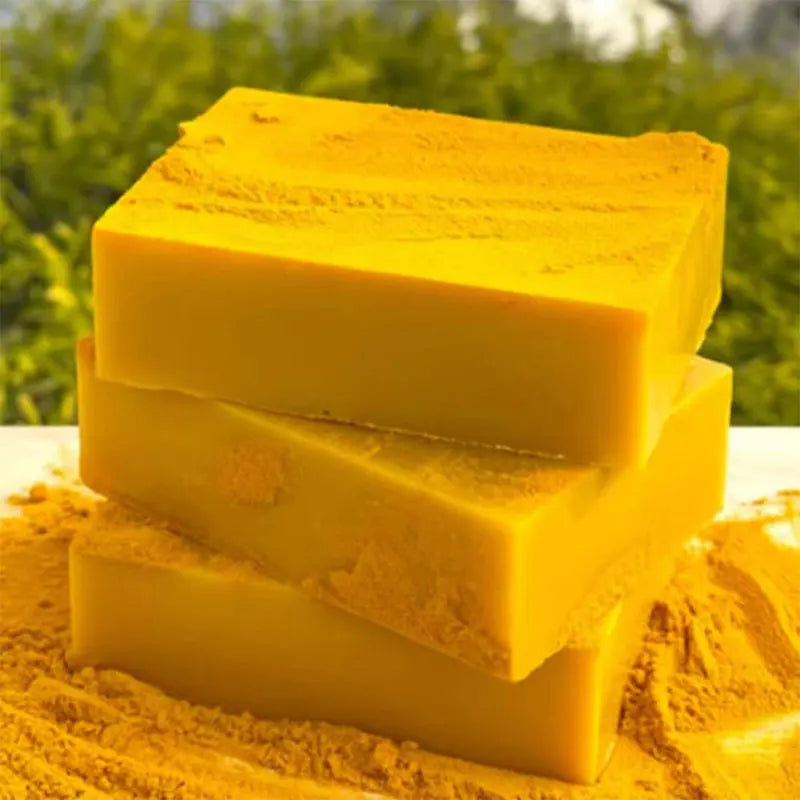 Lemon Turmeric & Kojic Acid Handmade Soap Body And Facial Cleaning Lemon Soap Moisturizing Turmeric Soap Body Cleaning Soap