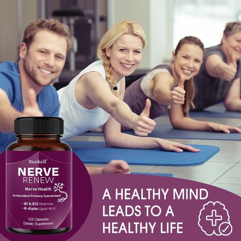 Advanced Neurological Support - 300 Mg Stabilized R-Lipoic Acid, Vitamin B Complex, Nervous System Health, Focus, Antioxidants