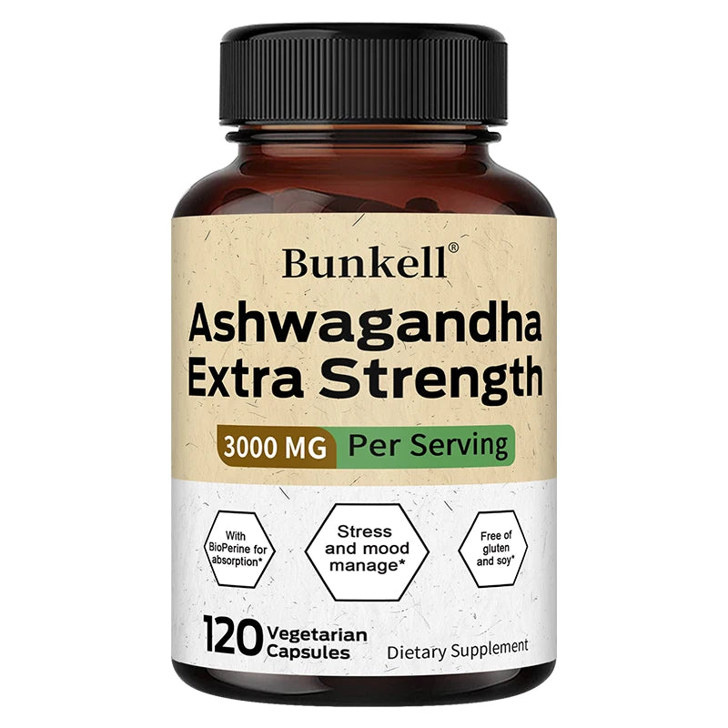 Ashwagandha 3000 mg capsules to help balance stress and manage mood