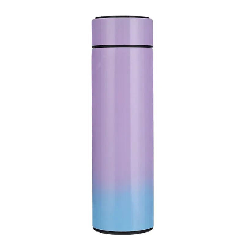 1pc 500ML Smart Insulation Stainless Steel Colorful Cup Mini Thermos Cup Water Bottle Led Digital Temperature Display Thermos