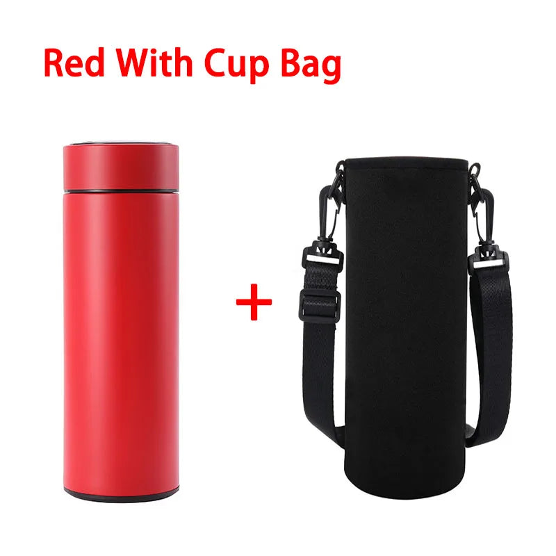 500ML Intelligent Temperature Thermos Bottle Stainless Steel Insulated Cup Portable Vacuum Flask Keeps Cold and Heat Thermal Mug