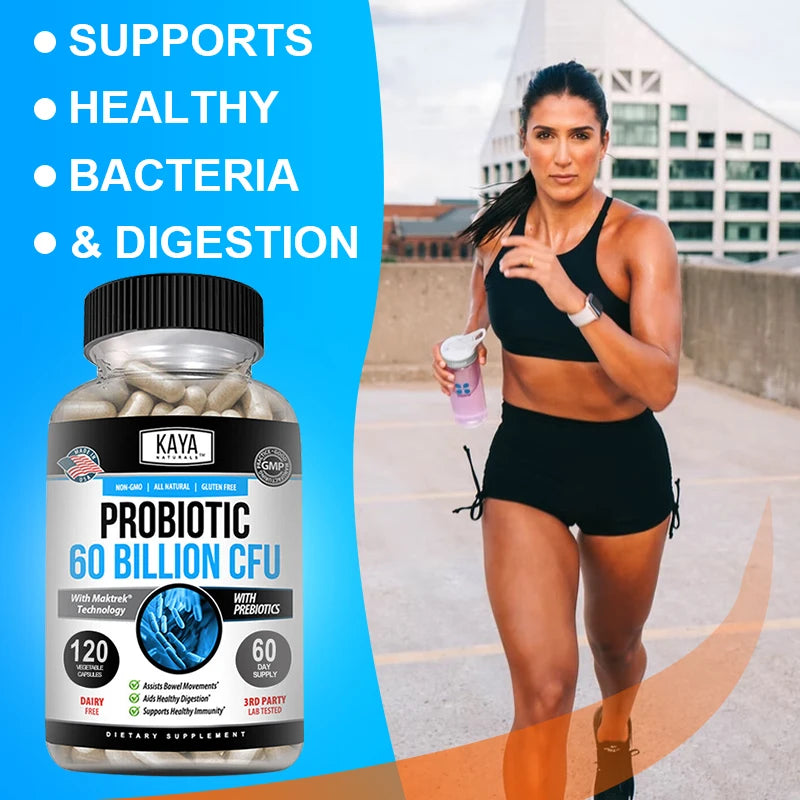 Probiotics 60 Billion CFU | Gut Health & Immune Support Supplement | Digestive Support Unisex