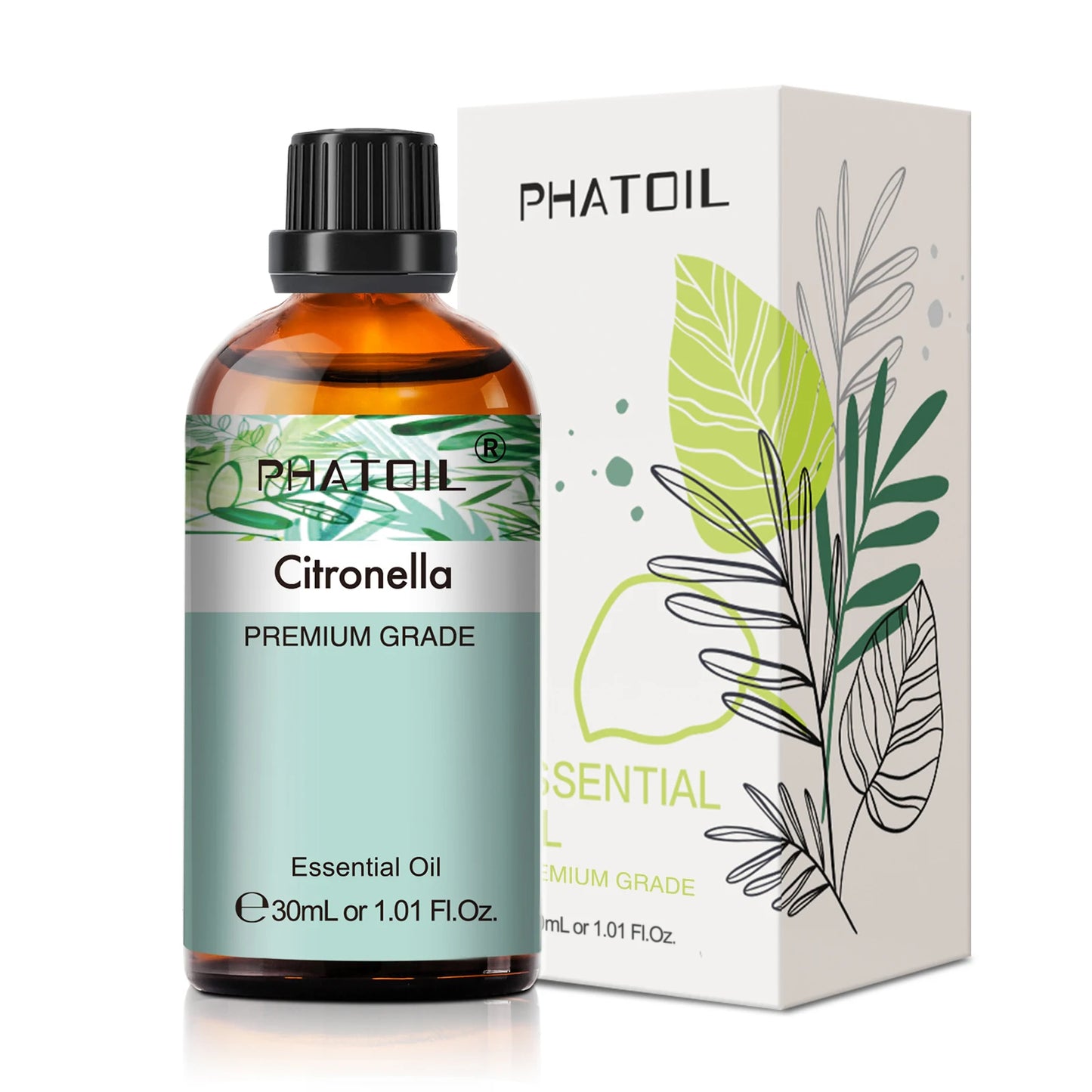 PHATOIL 1PCS Aromatherapy Essential Oil 30ml Lemon Eucalyptus Spearmint Australian Tea Tree Juniper Rose Aroma Essential Oils