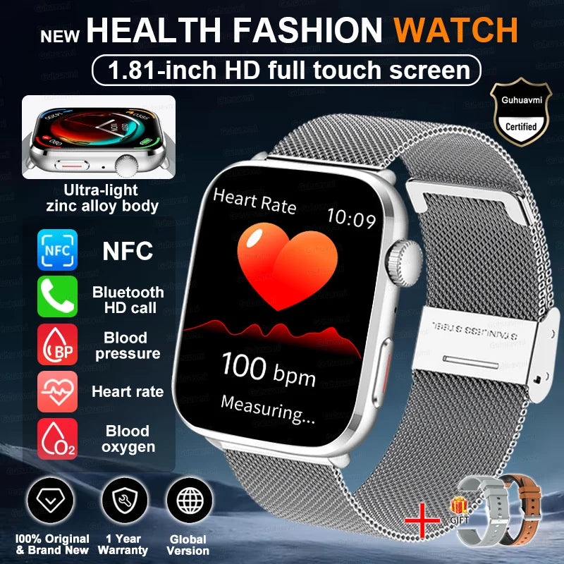 2025 New For Xiaomi AI Diagnosis NFC Smart Watches Men Blood Pressure Heart Rate IP68 Waterproof Health Track Smartwatches Women