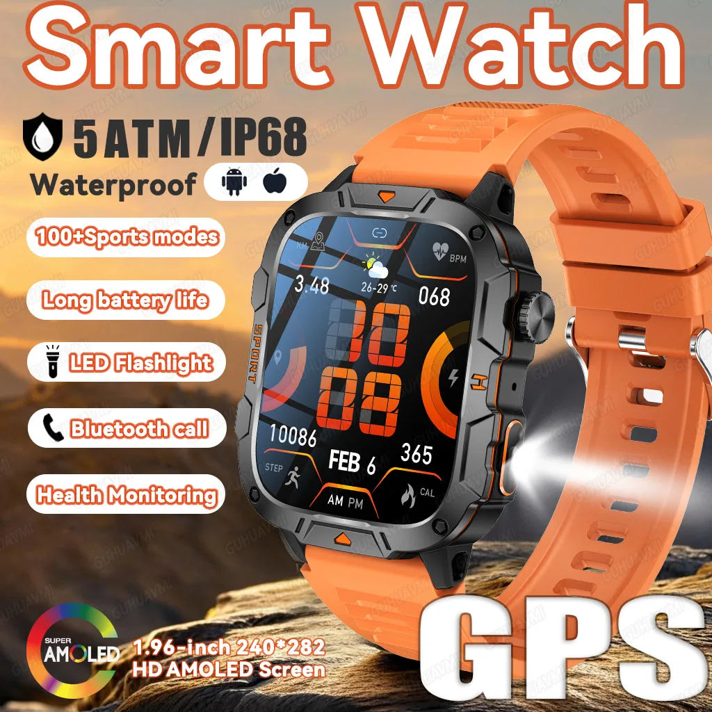 2025 For HUAWEI Ultimate Edition Military Quality GPS SmartWatch 5ATM 1.96'' HD AMOLED Heart Rate Bluetooth Call Man Smart Watch