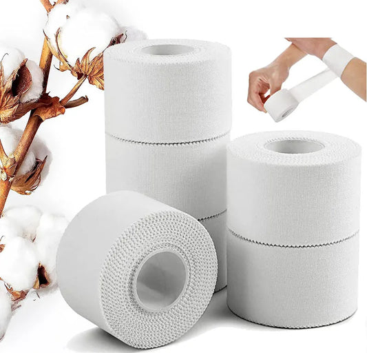 4pcs Boxing Adhesive Sport Tape Cotton White Tape First Aid Injury Wrap 3.8cm Elastic Adhesive Bandage Athletic Tape for Ankles