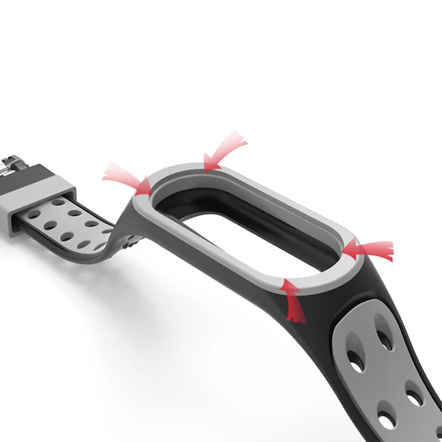 Sport Strap for Mi Band 7 6 5 Bracelet Belt Silicone Watchband Replacement Smartwatch Bracelet for Xiaomi Mi Band 3 4 5 6 Strap