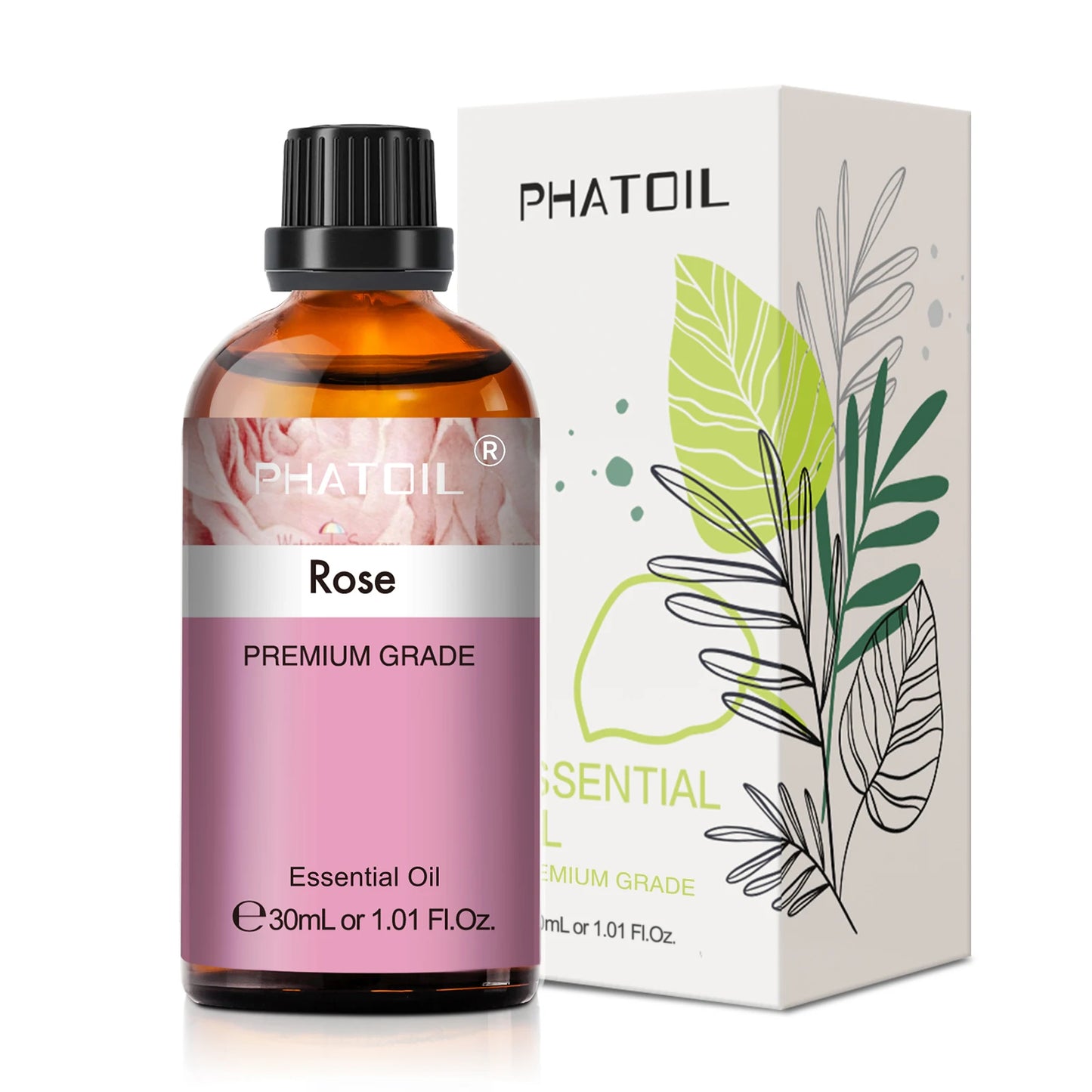 PHATOIL 1PCS Aromatherapy Essential Oil 30ml Lemon Eucalyptus Spearmint Australian Tea Tree Juniper Rose Aroma Essential Oils