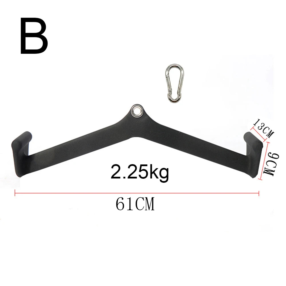 Home Gym Fitness Rowing V-Bar Pully Cable Machine Attachments Biceps Triceps Back Blaster Handle Pull Down Hand Grips