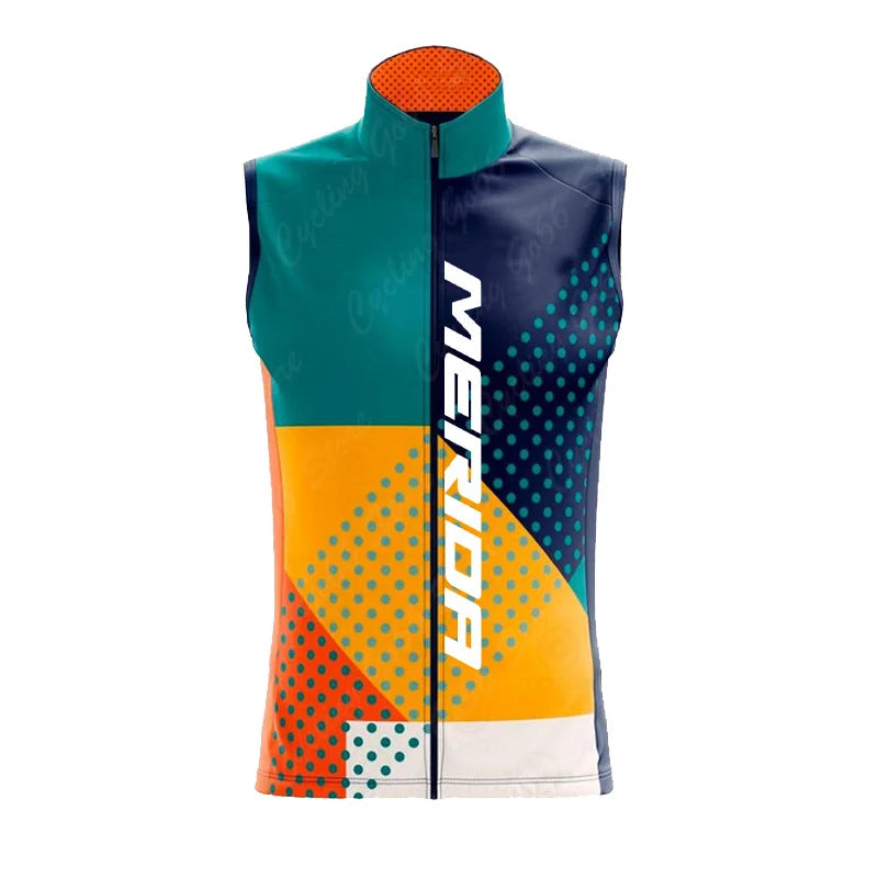 Cardigan Chest Vest Cuts Wind Cycling Waterproof Running Vest 2025 Man Sleeveless Cycling Jersey Men Summer Men's Vests merida
