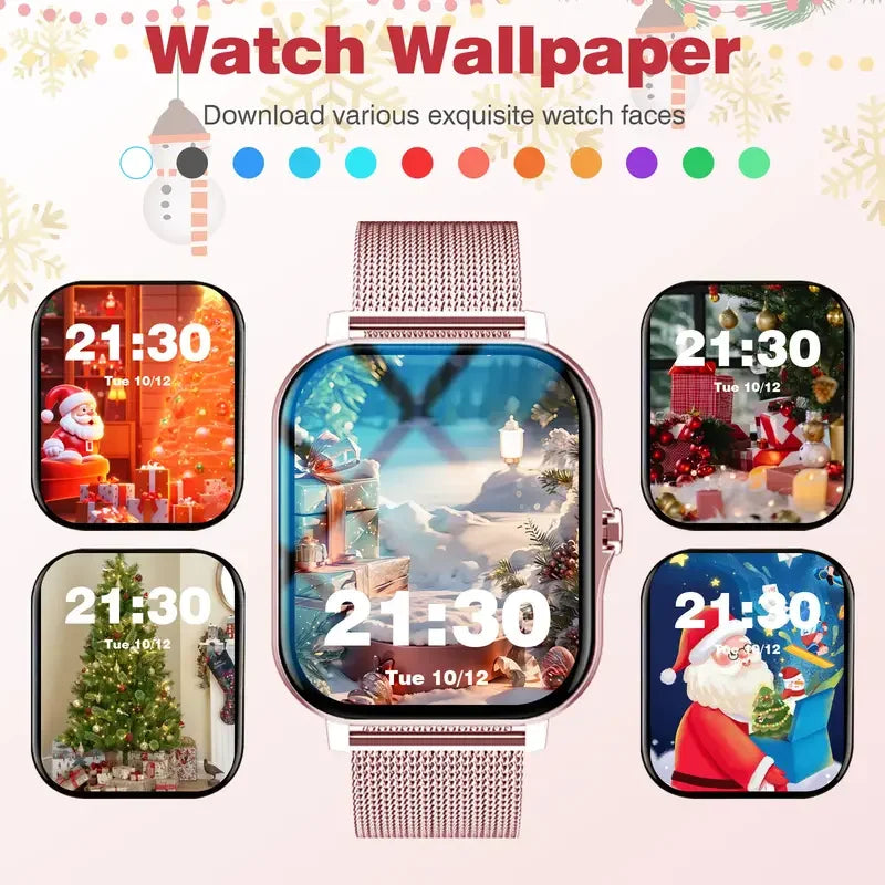 KESHUYOU 2025 Smart Watch 2.01 Inch HD Display Answer Make Call Message Preview Sport Modes DIY Dial Weather Forecast Men Women