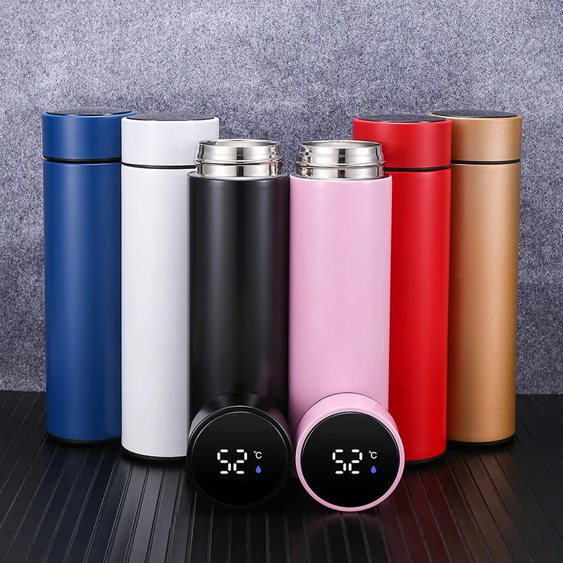 500ML Intelligent Temperature Thermos Bottle Stainless Steel Insulated Cup Portable Vacuum Flask Keeps Cold and Heat Thermal Mug