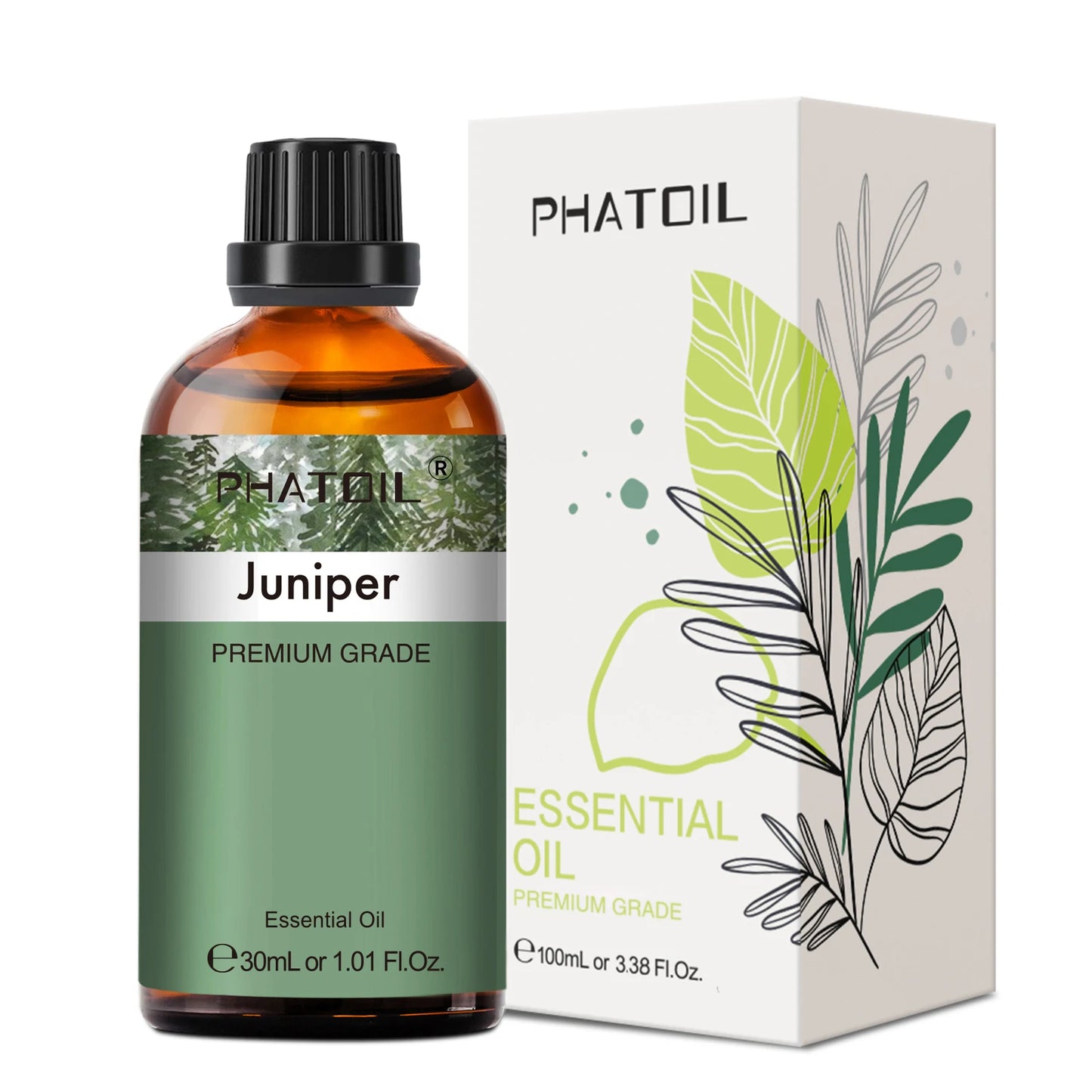 PHATOIL 1PCS Aromatherapy Essential Oil 30ml Lemon Eucalyptus Spearmint Australian Tea Tree Juniper Rose Aroma Essential Oils